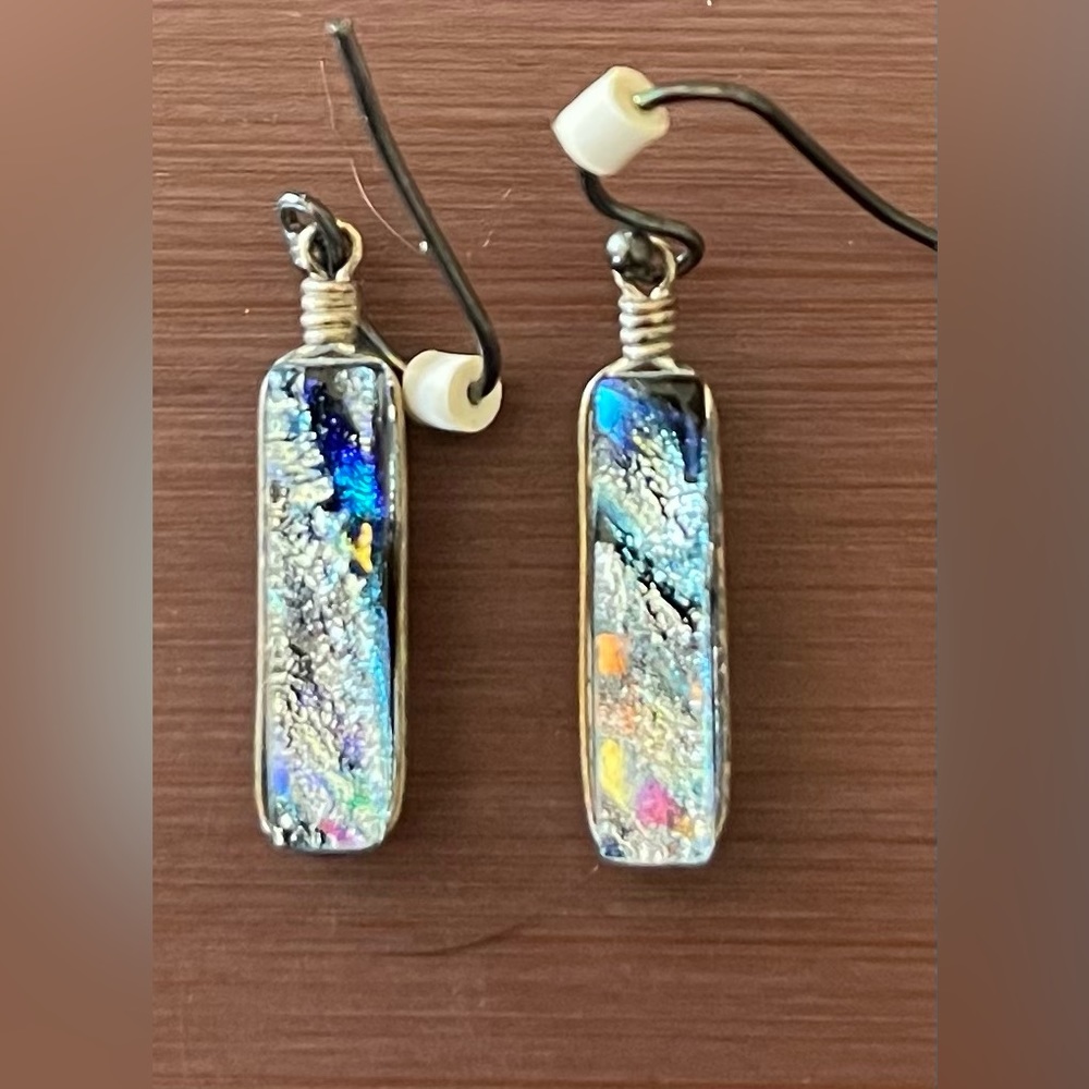 Multicolor acrylic dangle earrings